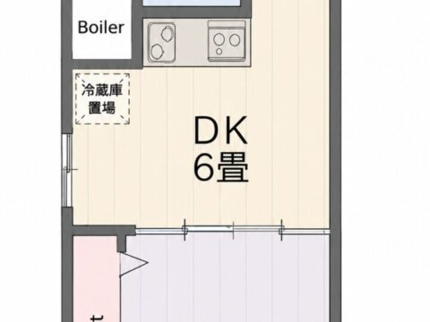 中銀第2小石川マンシオン　間取り　34.69㎡・1DK